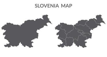 Eslovenia mapa. mapa de Eslovenia en gris conjunto vector