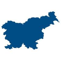 Slovenia map. Map of Slovenia in blue color vector