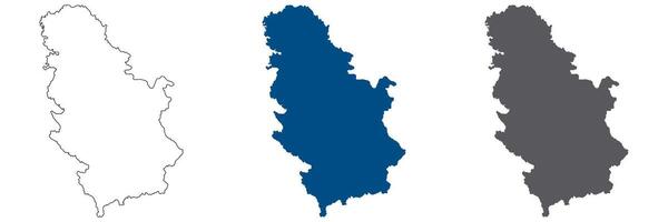 serbia mapa. mapa de serbia en blanco color vector