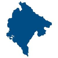 Montenegro map. Map of Montenegro in blue color vector