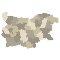 Bulgaria map. Map of Bulgaria in administrative provinces in multicolor vector