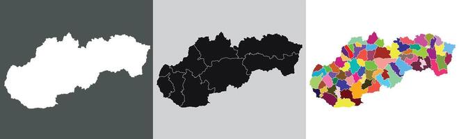 Eslovaquia mapa. mapa de Eslovaquia conjunto vector