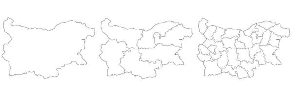 Bulgaria map. Map of Bulgaria in white set vector