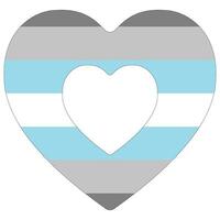 Demiboy Pride Flag. LGBT Pride flag in shape vector