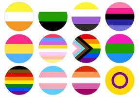 Pride flag set temp vector