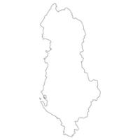 Albania map. Map of Albania in white color vector