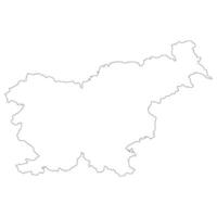 Slovenia map. Map of Slovenia in white color vector