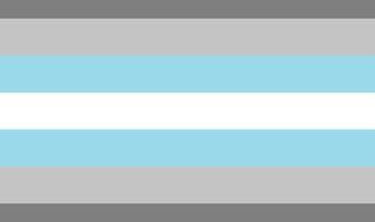 Demiboy Pride Flag. LGBT Pride flag in shape vector