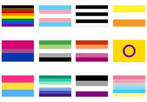 Pride flag set temp vector