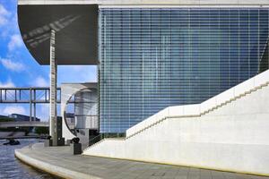 Berlin, Germany, 2021 - Marie Elisabeth Lueders building in Parliament complex, Government district in Berlin Mitte, Berlin, Germany photo