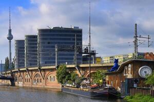 Berlin, Germany, 2021 - BVG Headquarters in the Trias Towers along the Spree. Berlin, Germany photo