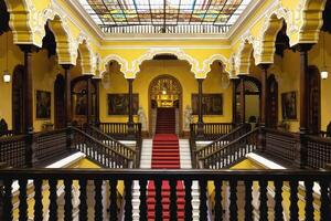 Lima, Peru, 2022 - Archbishop's Palace, Sumptuous stairway and main entrance hall, Lima, Peru photo