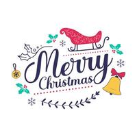 Merry Christmas Typography Vector Art, Illustration and Graphic