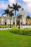 basílica metropolitano catedral de lima, plaza Delaware armas, lima, Perú foto