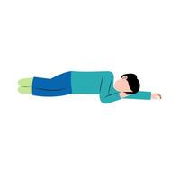 Flat Illustration Of Man Sleeping vector