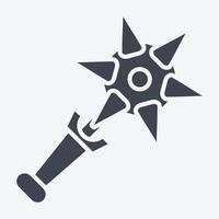 Icon Mace. related to Weapons symbol. glyph style. simple design editable. simple illustration vector