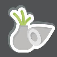 Sticker Onion. related to Vegan symbol. simple design editable. simple illustration vector