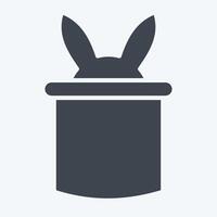 Icon Rabbit. related to Magic symbol. glyph style. simple design editable. simple illustration vector