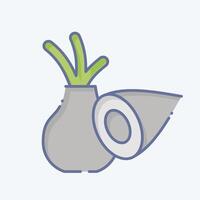 Icon Onion. related to Vegan symbol. doodle style. simple design editable. simple illustration vector