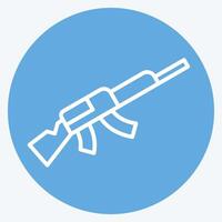 Icon Sniper Rifle 2. related to Weapons symbol. blue eyes style. simple design editable. simple illustration vector