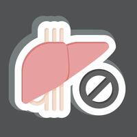 Sticker Dont Use. related to Hepatologist symbol. simple design editable. simple illustration vector