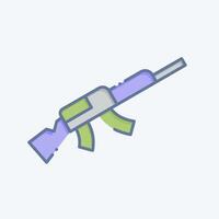 icono francotirador rifle 2. relacionado a armas símbolo. garabatear estilo. sencillo diseño editable. sencillo ilustración vector