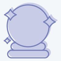 Icon Crystal Ball. related to Magic symbol. two tone style. simple design editable. simple illustration vector