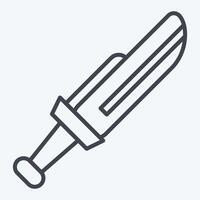 Icon Dagger. related to Weapons symbol. line style. simple design editable. simple illustration vector