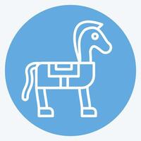 Icon Horse. related to Medieval symbol. blue eyes style. simple design editable. simple illustration vector