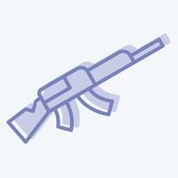 Icon Sniper Rifle 2. related to Weapons symbol. two tone style. simple design editable. simple illustration vector