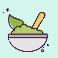 Icon Spinach. related to Vegan symbol. MBE style. simple design editable. simple illustration vector