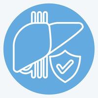 Icon Liver Solve. related to Hepatologist symbol. blue eyes style. simple design editable. simple illustration vector