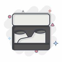 Icon Shoebox. related to Shoemaker symbol. comic style. simple design editable. simple illustration vector