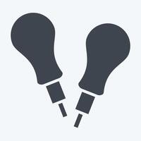 Icon AWL. related to Shoemaker symbol. glyph style. simple design editable. simple illustration vector