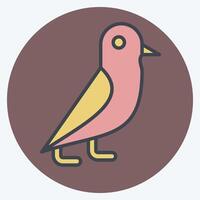 Icon Pigeon. related to Magic symbol. color mate style. simple design editable. simple illustration vector