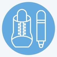 Icon Marker. related to Shoemaker symbol. blue eyes style. simple design editable. simple illustration vector