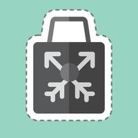 Sticker line cut Shopping Bag. related to Hipster symbol. simple design editable. simple illustration vector