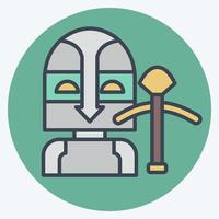 Icon Crossbow. related to Medieval symbol. color mate style. simple design editable. simple illustration vector