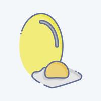 Icon Egg. related to Vegan symbol. doodle style. simple design editable. simple illustration vector