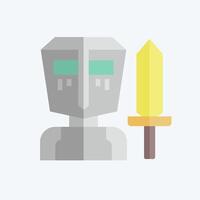 Icon Sword. related to Medieval symbol. flat style. simple design editable. simple illustration vector