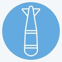 Icon Torpedo. related to Weapons symbol. blue eyes style. simple design editable. simple illustration vector