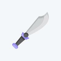 Icon Sword. related to Weapons symbol. flat style. simple design editable. simple illustration vector