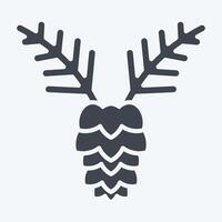 Icon Pine. related to Hipster symbol. glyph style. simple design editable. simple illustration vector