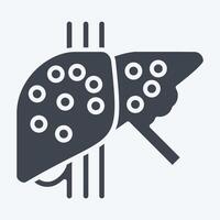 Icon Fatty Liver. related to Hepatologist symbol. glyph style. simple design editable. simple illustration vector