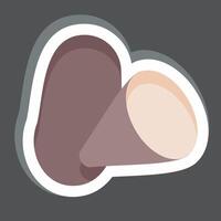 Sticker Potato. related to Vegan symbol. simple design editable. simple illustration vector