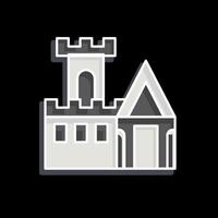 Icon Castle. related to Medieval symbol. glossy style. simple design editable. simple illustration vector