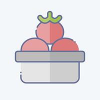 Icon Tomato. related to Vegan symbol. doodle style. simple design editable. simple illustration vector