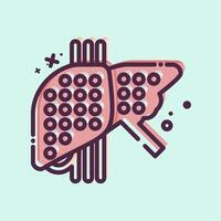 Icon Liver Fibrosis. related to Hepatologist symbol. MBE style. simple design editable. simple illustration vector