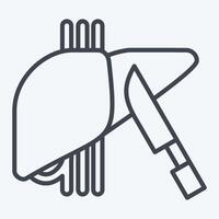 Icon Surgery. related to Hepatologist symbol. line style. simple design editable. simple illustration vector