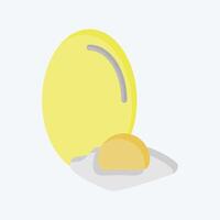 Icon Egg. related to Vegan symbol. flat style. simple design editable. simple illustration vector